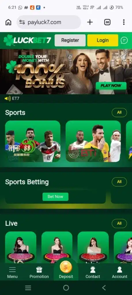 LuckBet7 Game Download